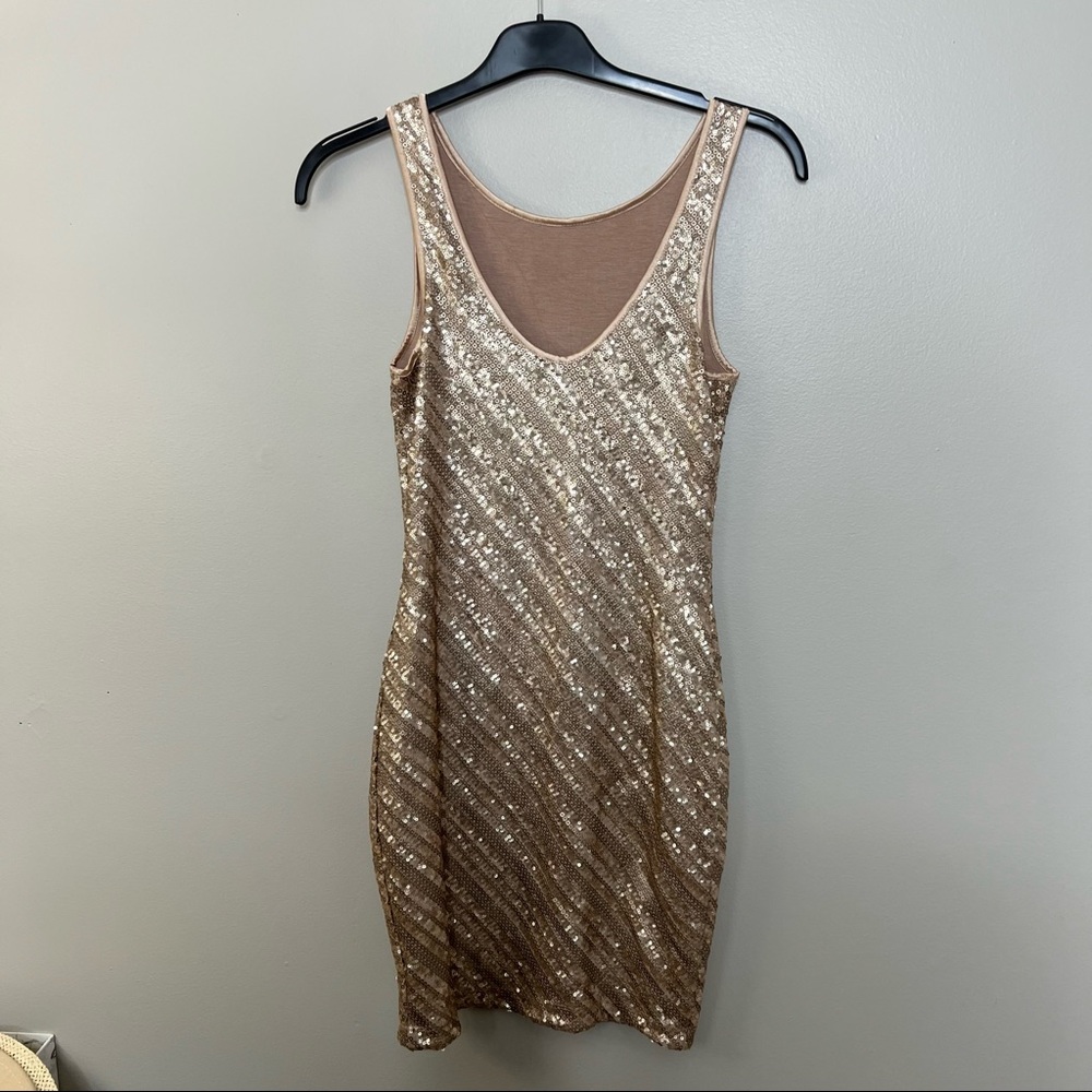 Tart Barbie Dress-gold/champagne sequin dress-xsmall, cocktail, wedding, formal - Picture 6 of 8
